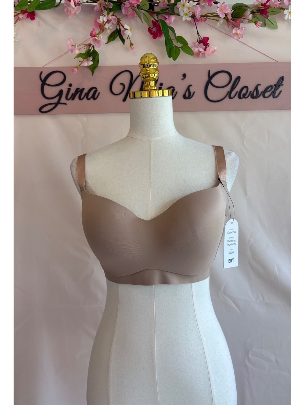 EBY Nude Seamless Convertible Strap Bra, Size S00, Made in China, $200 Loan